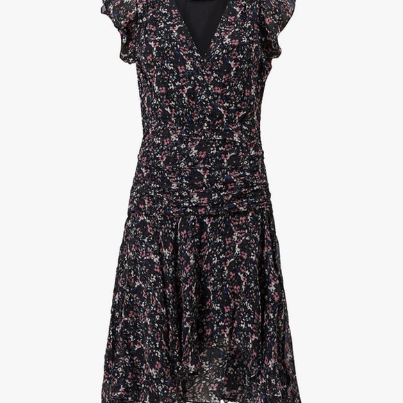 ALLSAINTS- CARIS FLORAL DRAPED DRESS (NWT) - Picture 7 of 16